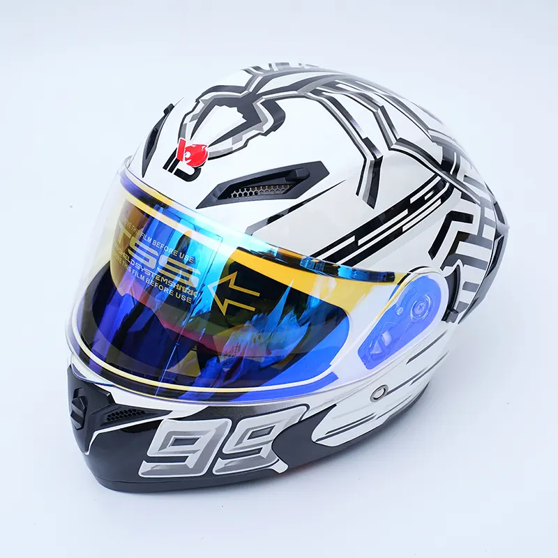 Grafischer Integral-Motorradhelm